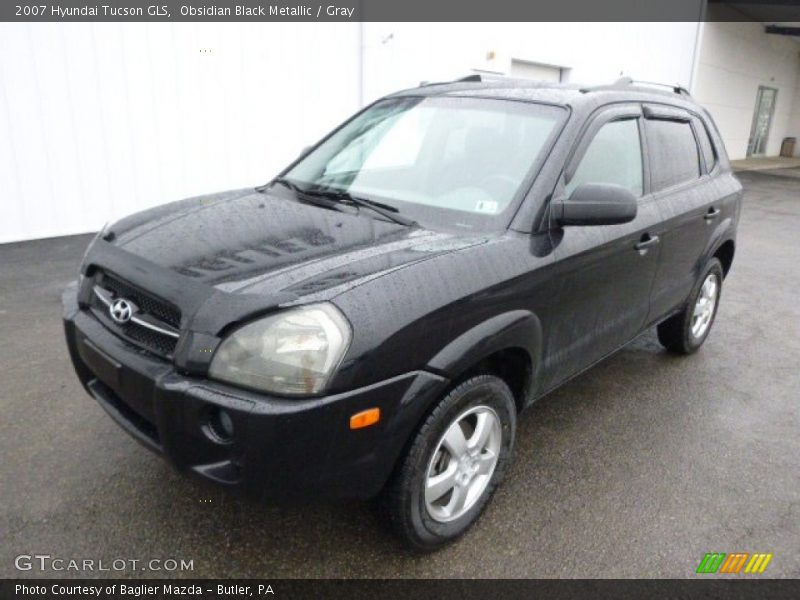 Obsidian Black Metallic / Gray 2007 Hyundai Tucson GLS