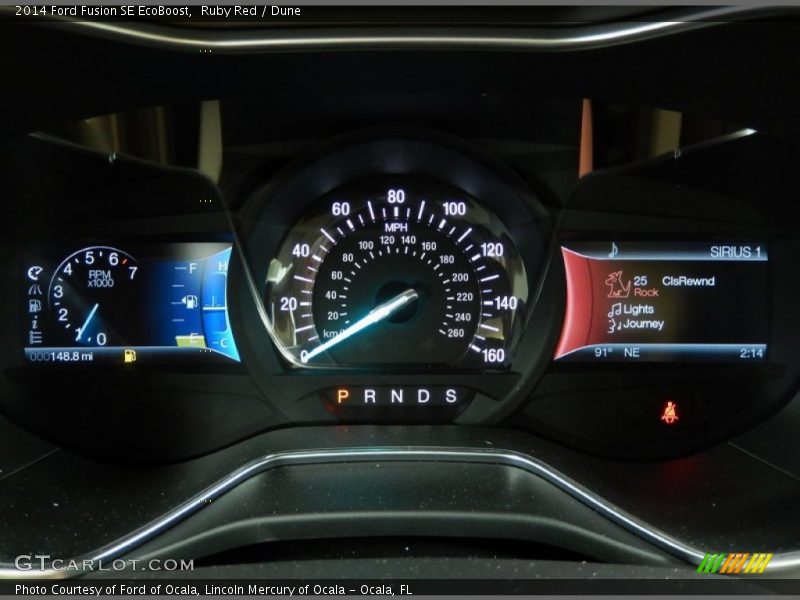 Ruby Red / Dune 2014 Ford Fusion SE EcoBoost