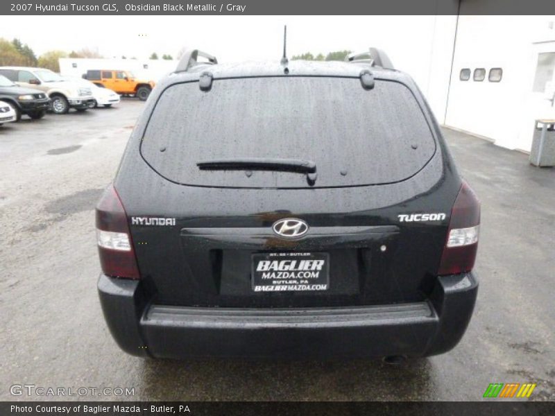 Obsidian Black Metallic / Gray 2007 Hyundai Tucson GLS