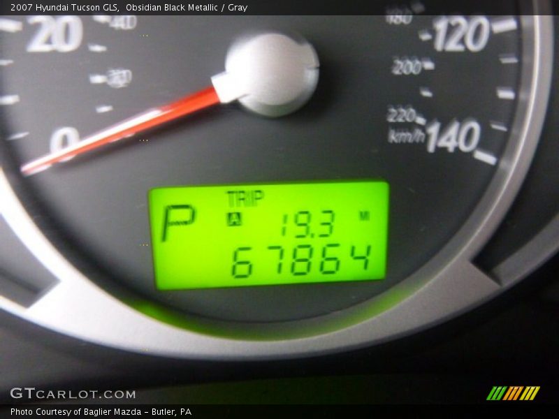 Obsidian Black Metallic / Gray 2007 Hyundai Tucson GLS
