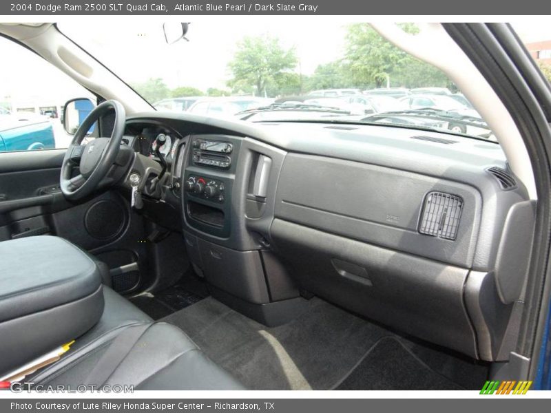 Atlantic Blue Pearl / Dark Slate Gray 2004 Dodge Ram 2500 SLT Quad Cab