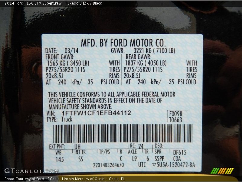 Tuxedo Black / Black 2014 Ford F150 STX SuperCrew