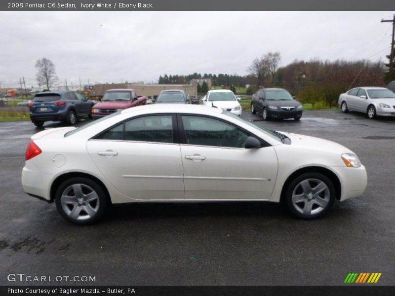 Ivory White / Ebony Black 2008 Pontiac G6 Sedan