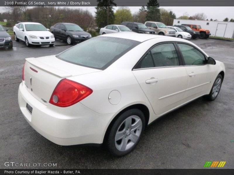 Ivory White / Ebony Black 2008 Pontiac G6 Sedan