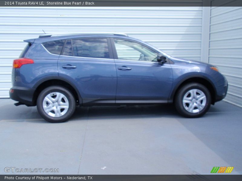 Shoreline Blue Pearl / Black 2014 Toyota RAV4 LE