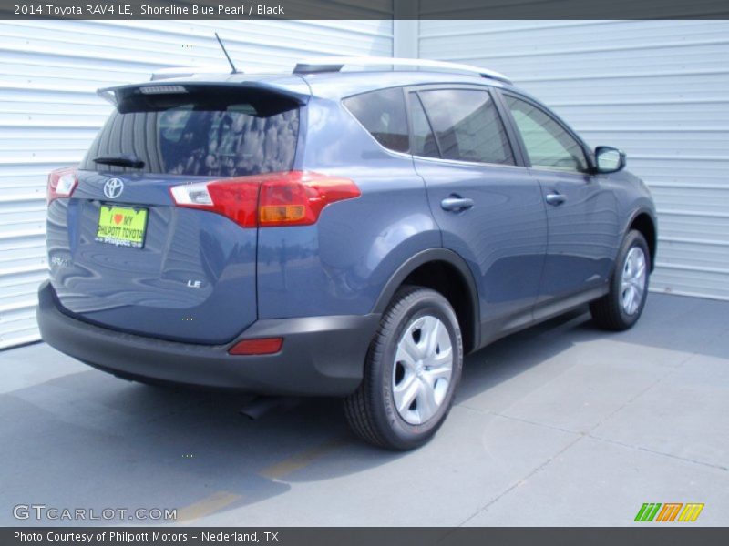 Shoreline Blue Pearl / Black 2014 Toyota RAV4 LE