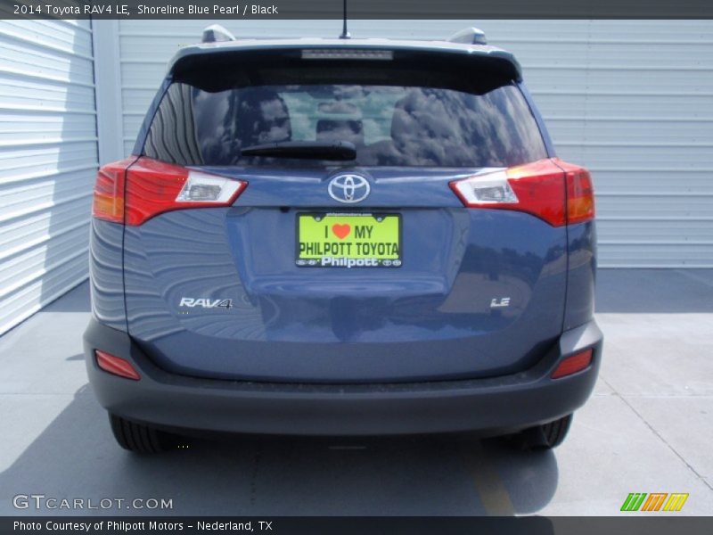 Shoreline Blue Pearl / Black 2014 Toyota RAV4 LE