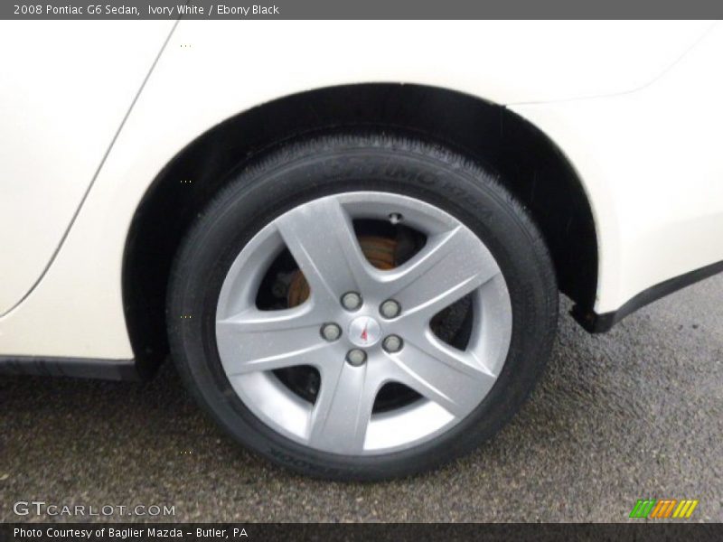 Ivory White / Ebony Black 2008 Pontiac G6 Sedan