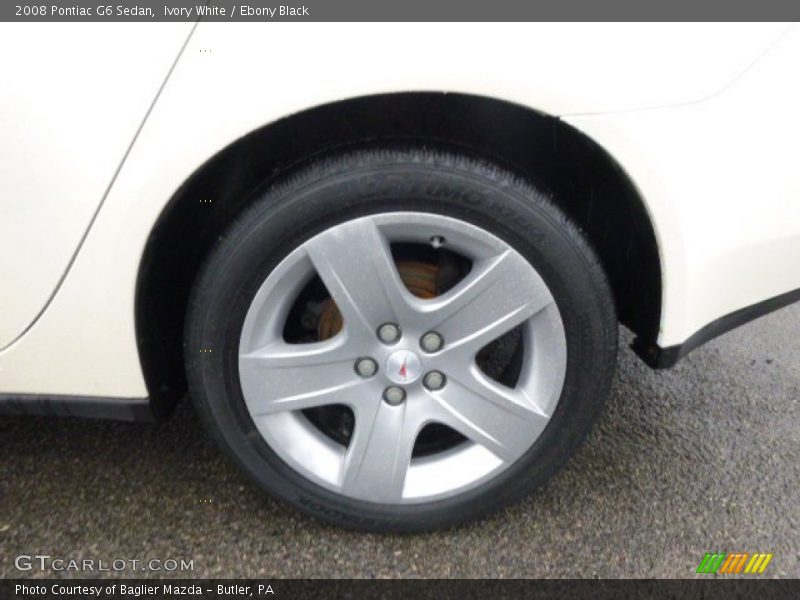 Ivory White / Ebony Black 2008 Pontiac G6 Sedan