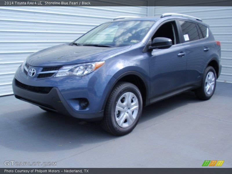 Shoreline Blue Pearl / Black 2014 Toyota RAV4 LE