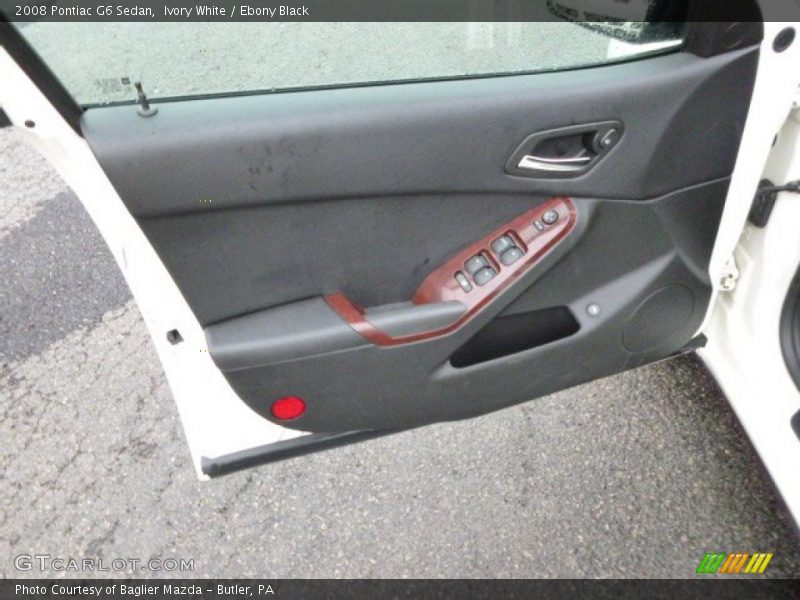 Ivory White / Ebony Black 2008 Pontiac G6 Sedan