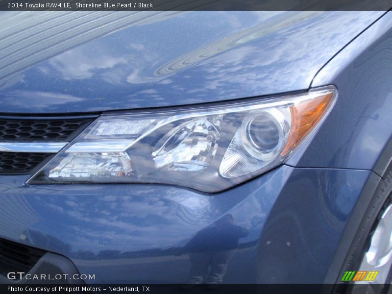 Shoreline Blue Pearl / Black 2014 Toyota RAV4 LE