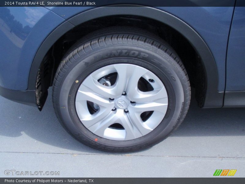 Shoreline Blue Pearl / Black 2014 Toyota RAV4 LE