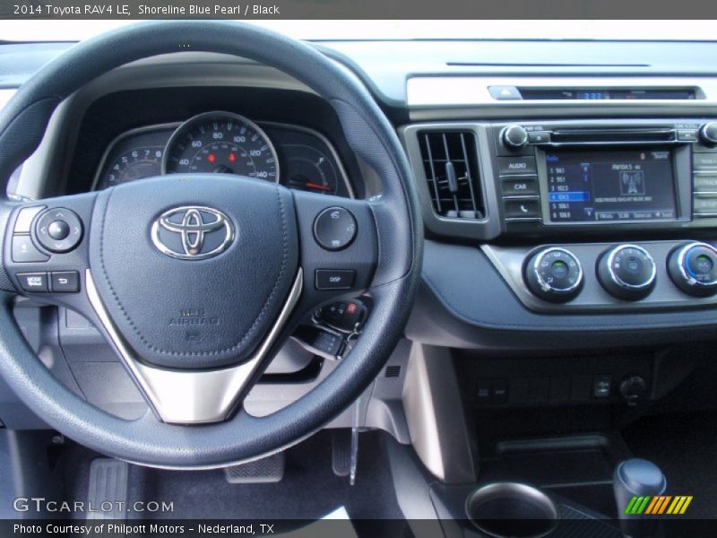 Shoreline Blue Pearl / Black 2014 Toyota RAV4 LE