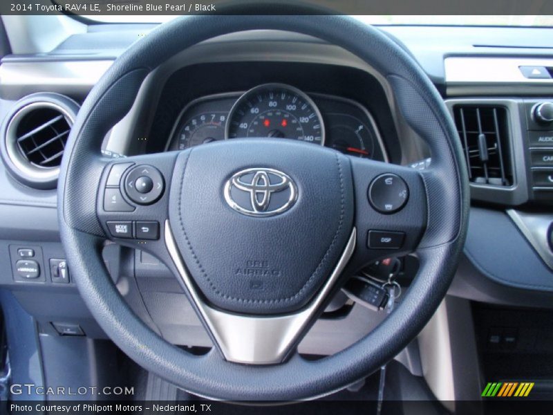 Shoreline Blue Pearl / Black 2014 Toyota RAV4 LE