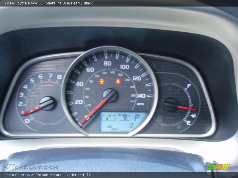 Shoreline Blue Pearl / Black 2014 Toyota RAV4 LE