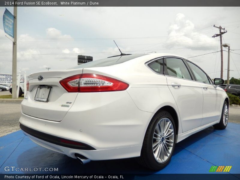 White Platinum / Dune 2014 Ford Fusion SE EcoBoost