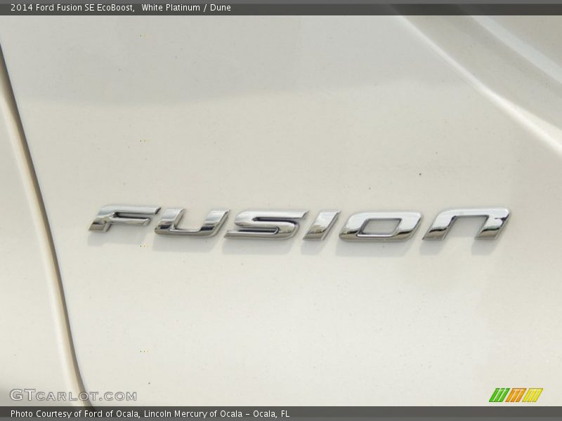 White Platinum / Dune 2014 Ford Fusion SE EcoBoost