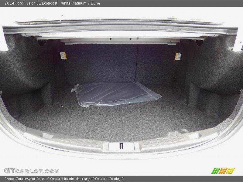 White Platinum / Dune 2014 Ford Fusion SE EcoBoost