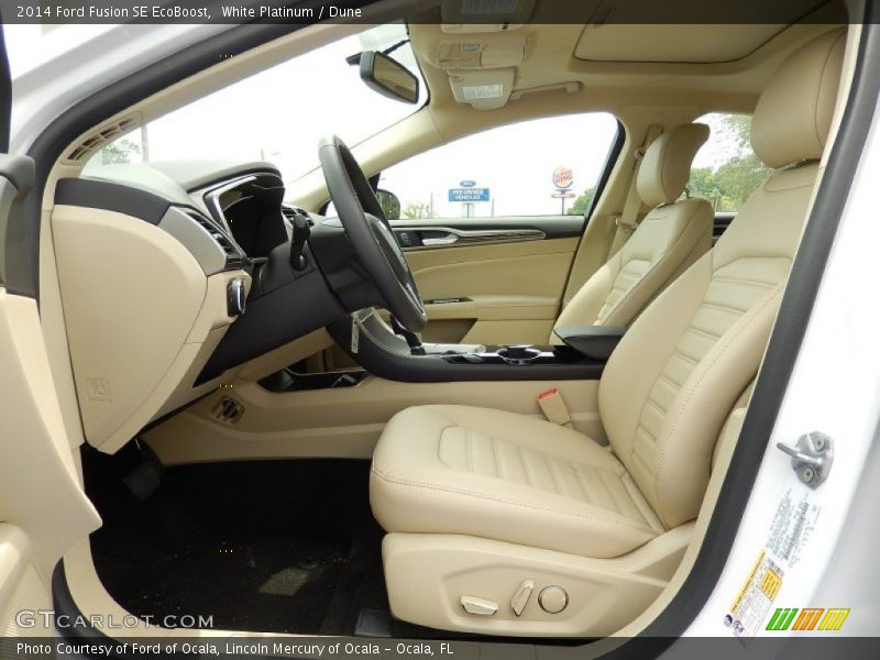 White Platinum / Dune 2014 Ford Fusion SE EcoBoost