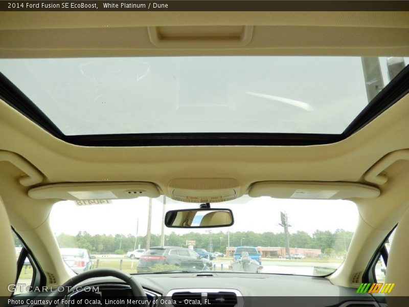 White Platinum / Dune 2014 Ford Fusion SE EcoBoost