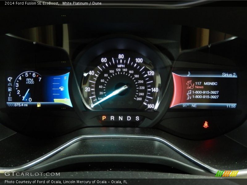 White Platinum / Dune 2014 Ford Fusion SE EcoBoost
