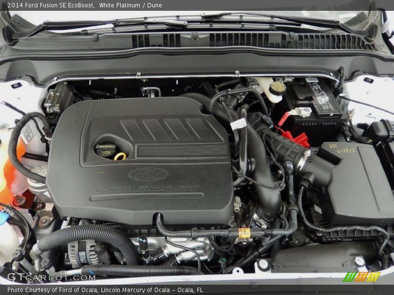 White Platinum / Dune 2014 Ford Fusion SE EcoBoost
