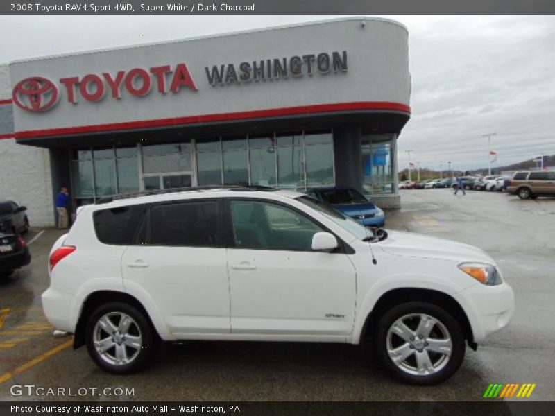 Super White / Dark Charcoal 2008 Toyota RAV4 Sport 4WD