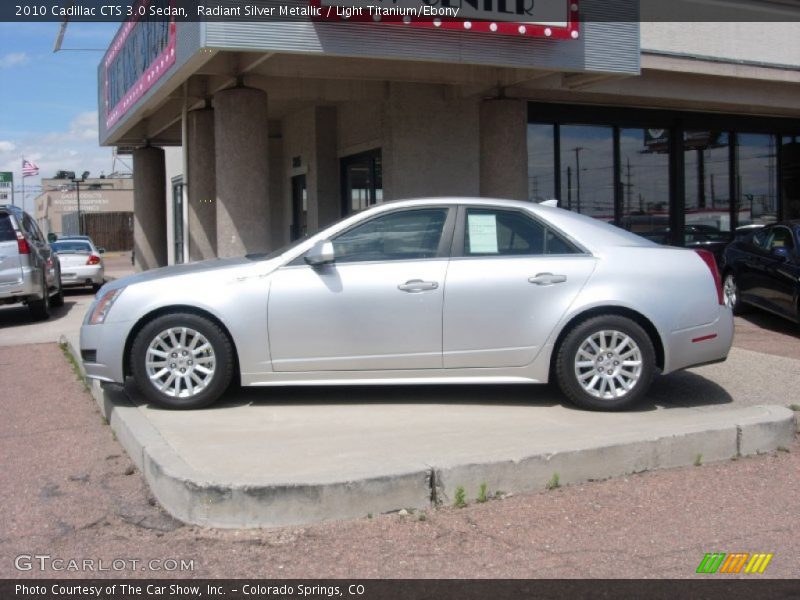 Radiant Silver Metallic / Light Titanium/Ebony 2010 Cadillac CTS 3.0 Sedan