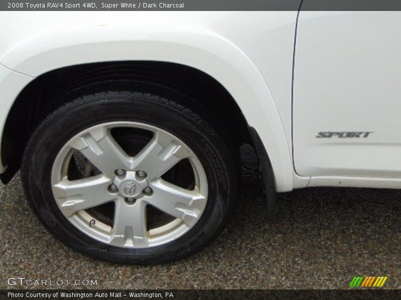 Super White / Dark Charcoal 2008 Toyota RAV4 Sport 4WD