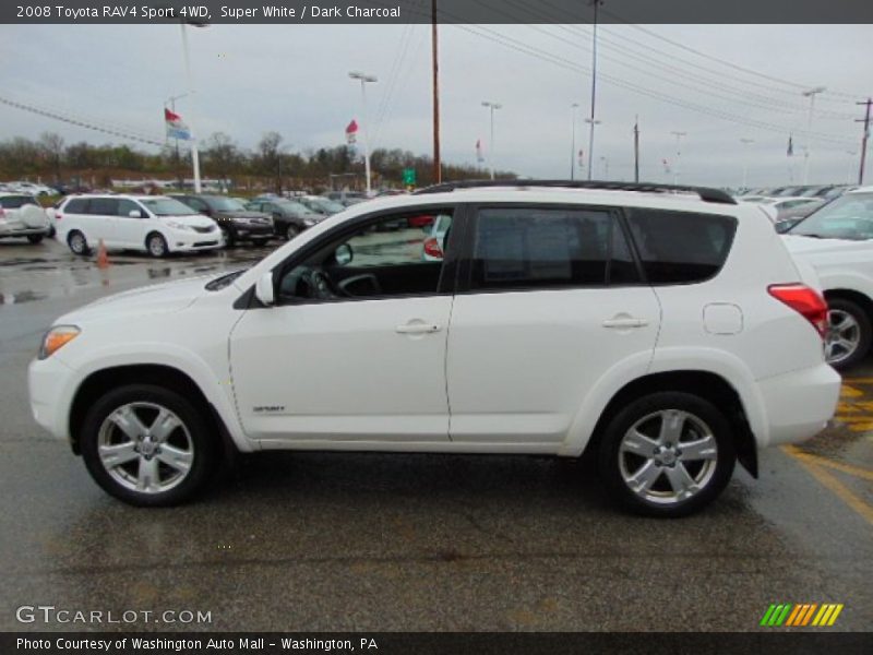 Super White / Dark Charcoal 2008 Toyota RAV4 Sport 4WD