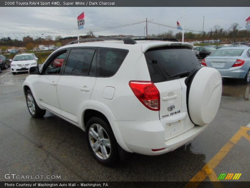 Super White / Dark Charcoal 2008 Toyota RAV4 Sport 4WD