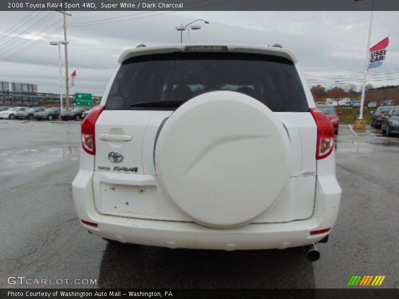 Super White / Dark Charcoal 2008 Toyota RAV4 Sport 4WD