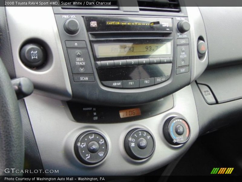 Super White / Dark Charcoal 2008 Toyota RAV4 Sport 4WD
