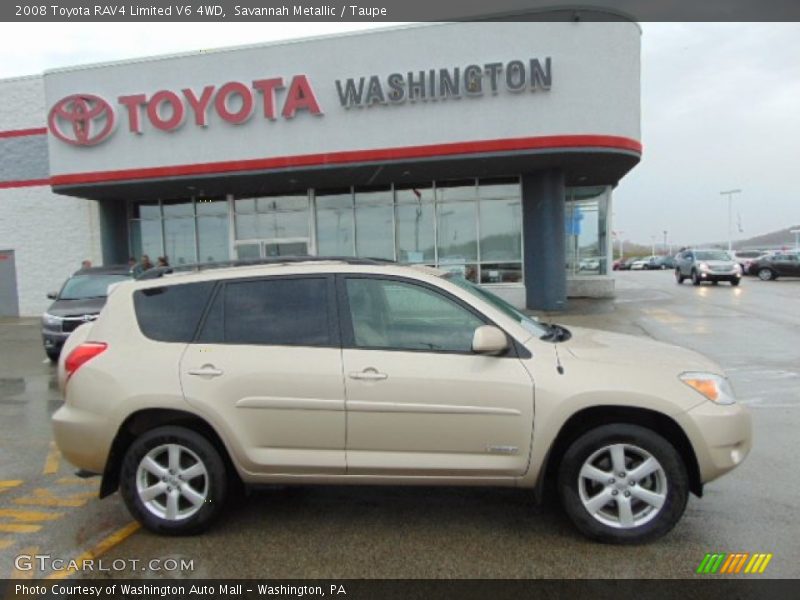 Savannah Metallic / Taupe 2008 Toyota RAV4 Limited V6 4WD