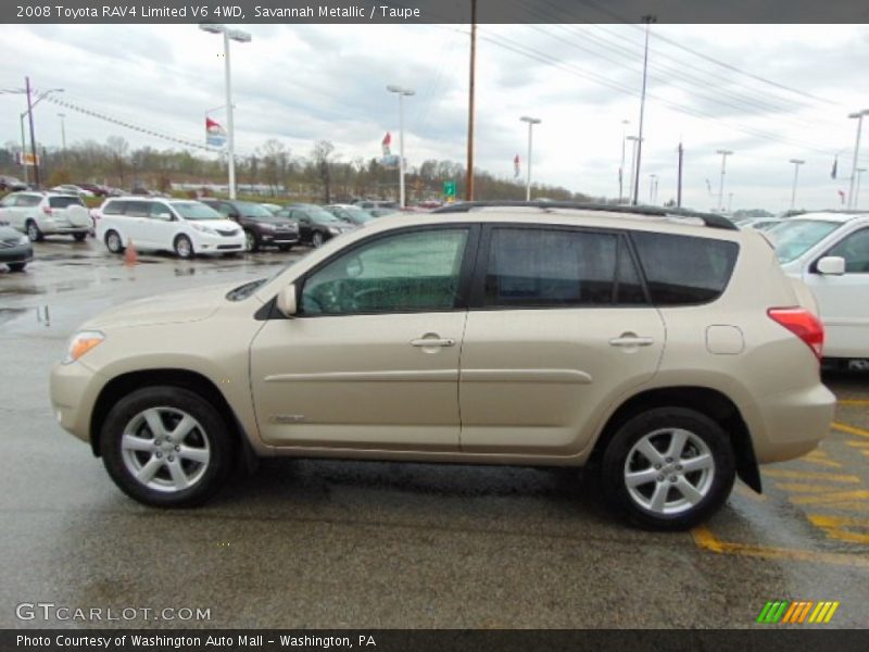 Savannah Metallic / Taupe 2008 Toyota RAV4 Limited V6 4WD