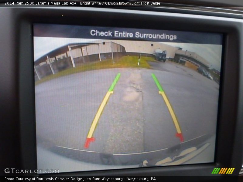Bright White / Canyon Brown/Light Frost Beige 2014 Ram 2500 Laramie Mega Cab 4x4