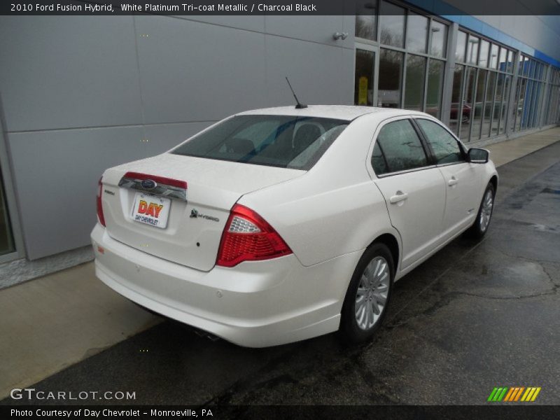 White Platinum Tri-coat Metallic / Charcoal Black 2010 Ford Fusion Hybrid