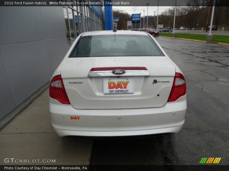 White Platinum Tri-coat Metallic / Charcoal Black 2010 Ford Fusion Hybrid