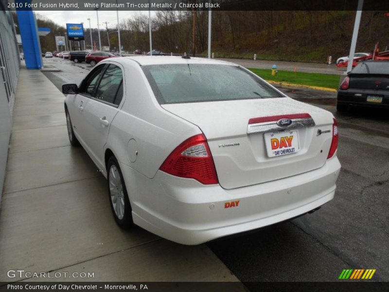 White Platinum Tri-coat Metallic / Charcoal Black 2010 Ford Fusion Hybrid