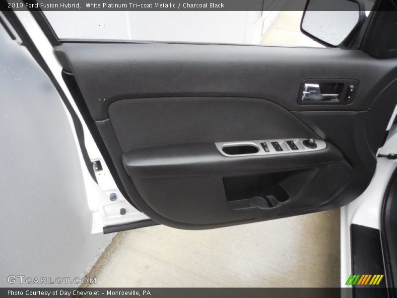 White Platinum Tri-coat Metallic / Charcoal Black 2010 Ford Fusion Hybrid