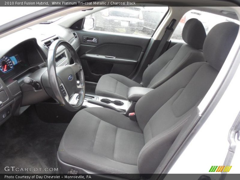 White Platinum Tri-coat Metallic / Charcoal Black 2010 Ford Fusion Hybrid