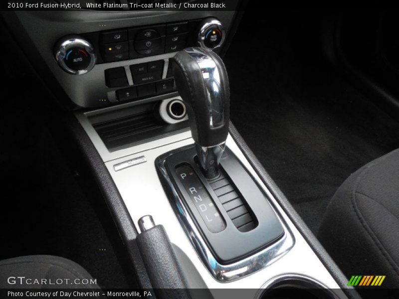 White Platinum Tri-coat Metallic / Charcoal Black 2010 Ford Fusion Hybrid