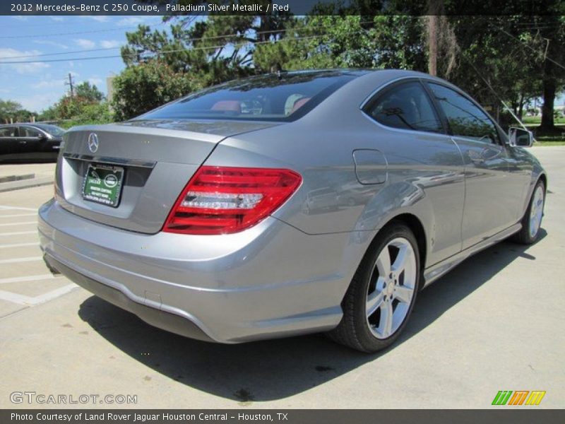 Palladium Silver Metallic / Red 2012 Mercedes-Benz C 250 Coupe