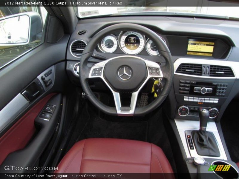 Palladium Silver Metallic / Red 2012 Mercedes-Benz C 250 Coupe