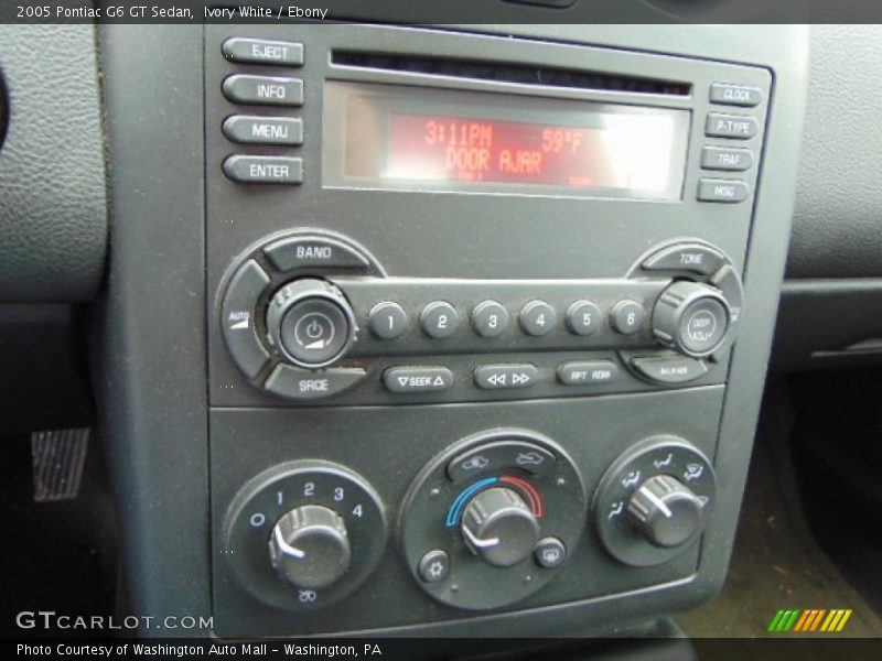 Ivory White / Ebony 2005 Pontiac G6 GT Sedan