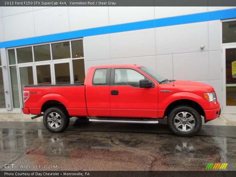 Vermillion Red / Steel Gray 2013 Ford F150 STX SuperCab 4x4