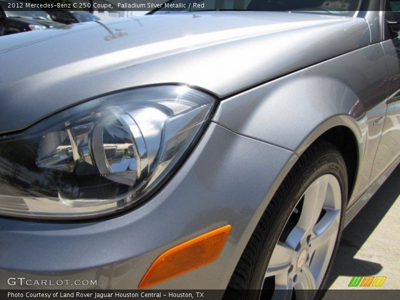Palladium Silver Metallic / Red 2012 Mercedes-Benz C 250 Coupe