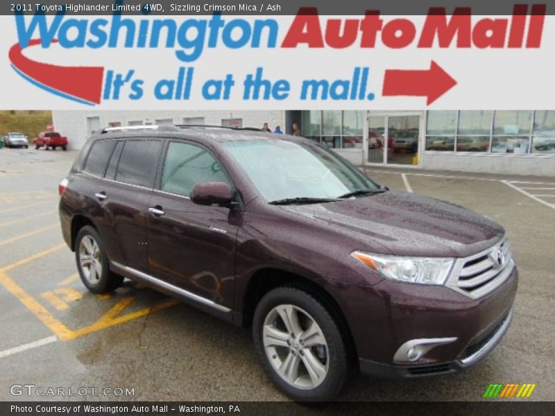 Sizzling Crimson Mica / Ash 2011 Toyota Highlander Limited 4WD