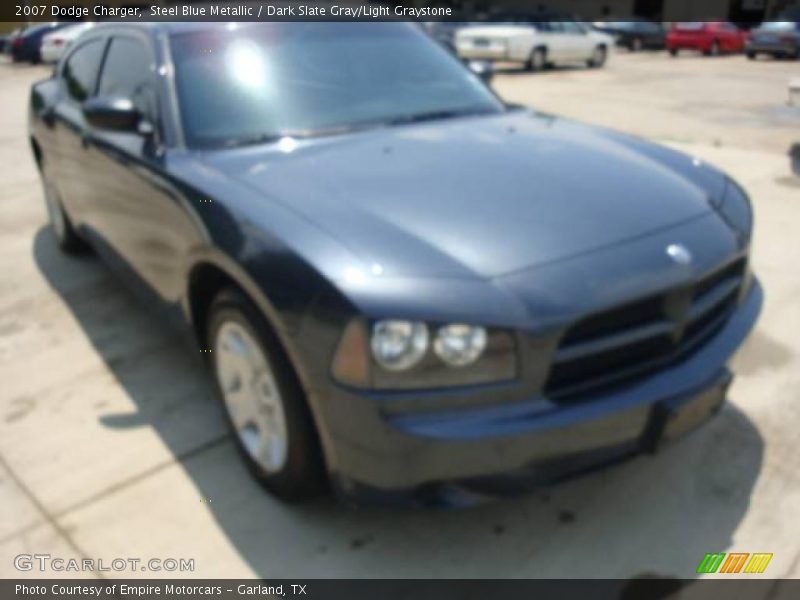 Steel Blue Metallic / Dark Slate Gray/Light Graystone 2007 Dodge Charger